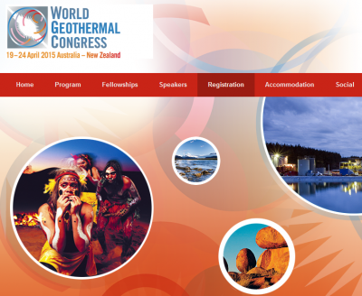Apertura de inscripciones para el “World Geothermal Congress 2015″, Australia y Nueva Zelanda