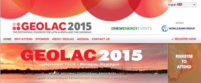 Evento: GEOLAC 2015, 17 y 18 noviembre 2015 en Nicaragua