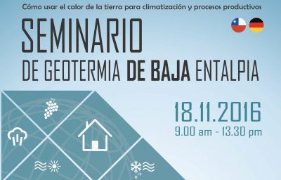 CEGA realizará Seminario de Geotermia de Baja Entalpía (Chile)