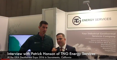 Entrevista a Patrick Hanson, Director de Ventas y Marketing en TNG Energy Services