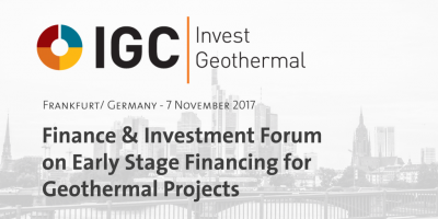 Foro geotérmico IGC Invest Geothermal – Geothermal Finance & Investment, Nov 7, 2017