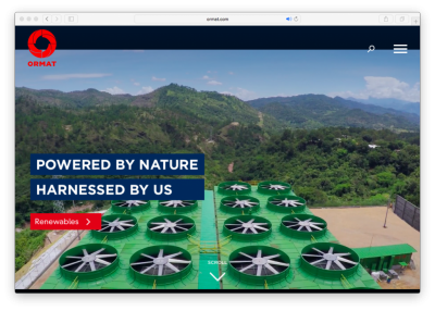 Ormat informa ingresos récord para el año 2017, impulsados por las ventas de electricidad