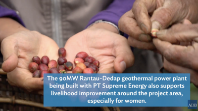 Supreme Energy apoyando cultivos de café cerca de su planta geotérmica en Sumatra del Sur