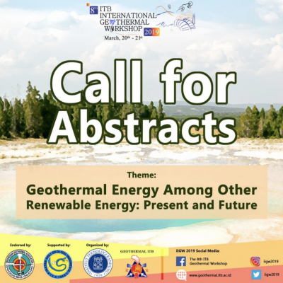 Llamado para presentación de Abstract – Taller internacional de geotermia ITB, Bandung, Indonesia