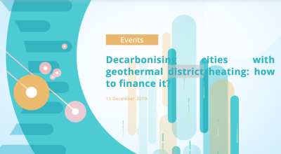 Taller: descarbonización de ciudades con calefacción geotérmica, Bruselas, 13 de diciembre de 19