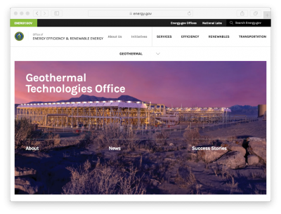 Seminario web – 23 de enero de 2020 – Actualización trimestral de la Oficina de Tecnologías Geotérmicas del DOE