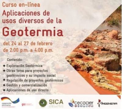 GEORED de CECACIER invita a participar de curso virtual sobre usos directos de la geotermia