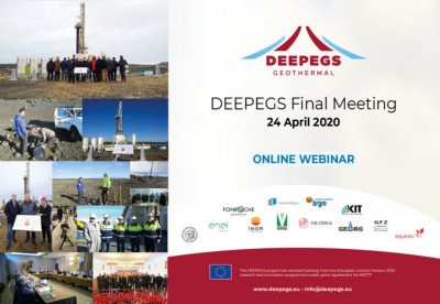 Seminario web – DEEPEGS Geothermal – Reunión final, 24 de abril de 2020