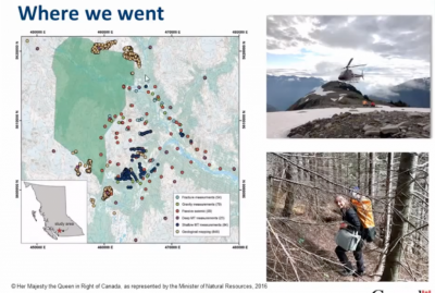 Grabación y presentaciones – Reunión sobre trabajo de investigación geotérmica en el monte. Meager, BC/Canadá