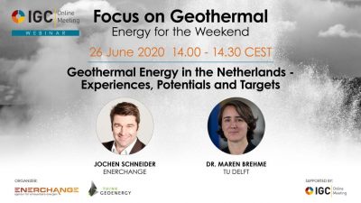 Seminario web – Geotermia en los Países Bajos – Experiencia, potencial y objetivos