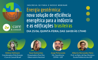 Webinar: Energía geotérmica: nueva solución de eficiencia energética para la industria y los edificios brasileños, 26 Junio 16:30 hr (Brasil)