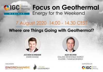 Grabación de seminarios web: ¿hacia dónde van las cosas con la geotermia? – Alexander Richter, geotermia de Islandia