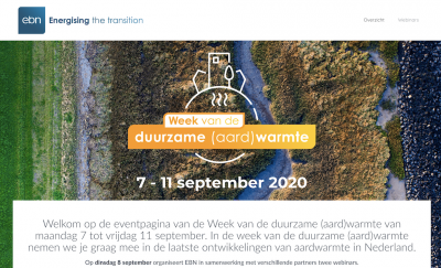 Webinar: calor geotérmico sostenible para los Países Bajos, 8 de septiembre de 2020 (en holandés)