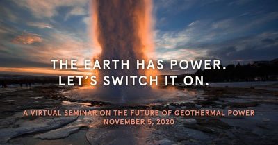Acelerando el desarrollo – evento virtual sobre el futuro de la energía geotérmica – 05 de noviembre de 2020
