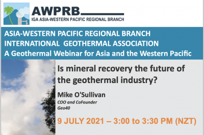 Webinar – ¿Es la recuperación de minerales el futuro de la industria geotérmica? 9 de julio de 2021