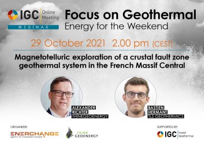 Webinar – Exploración MT en sistemas geotérmicos, French Massif Central , Oct. 29, 2021
