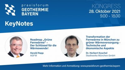 ¿Puede la geotermia producir? Praxisforum Geothermie.Bayern – 27-29 de octubre de 2021