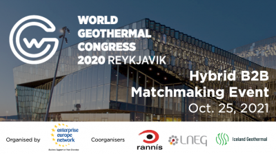 Evento de emparejamiento híbrido B2B geotérmico, 25 de octubre de 2021