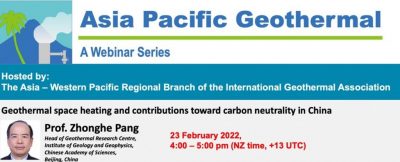 Seminario web: calefacción espacial geotérmica y neutralidad de carbono en China: 23 de febrero de 2022