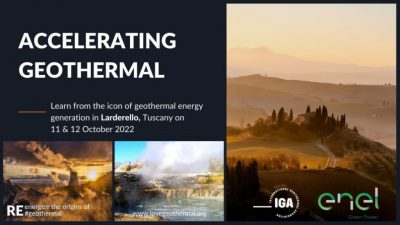 Taller Internacional de Geotermia, 11 al 12 de octubre de 2022 – Larderello, Italia