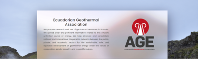 Asociación Geotérmica Ecuatoriana lanza nuevo sitio web