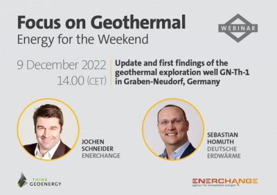 Seminario web: actualización y primeros hallazgos del pozo de exploración geotérmica GN-Th-1 en Graben-Neudorf, Alemania, 9 de diciembre de 2022