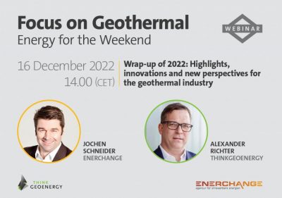Seminario web: resumen de 2022: aspectos destacados, innovaciones y nuevas perspectivas para la industria geotérmica, 16 de diciembre de 2022