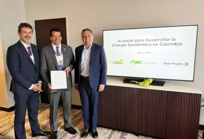 Ecopetrol, Baker Hughes y CHEC se alían para impulsar energía geotérmica en Colombia.