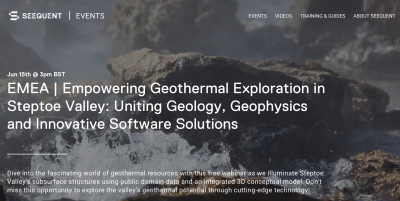 Seequent presenta caso de estudio de exploración geotérmica en Steptoe Valley, Nevada, USA.