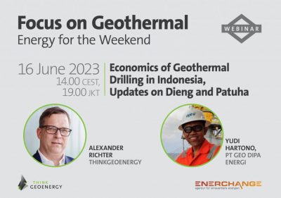 Webinar “Focus on Geothermal”: economía de la perforación geotérmica en Indonesia; actualizaciones de Dieng y Patuha, 16 de junio de 2023