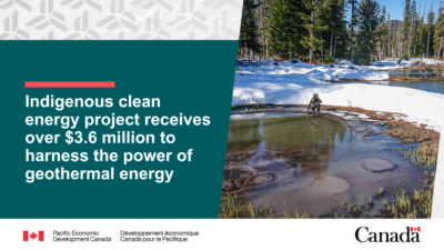 Kitselas Geothermal recibe una financiación de 3,6 millones de dólares para un proyecto en Columbia Británica, Canadá