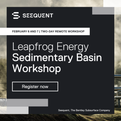Seequent abre inscripciones para taller sobre cuencas sedimentarias del Software Leapfrog Energy, del 6 al 7 de febrero de 2024