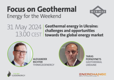Seminario web – Geotermia en Ucrania; desafíos y oportunidades, 31 de mayo de 2024