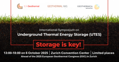 Inscripciones abiertas – Simposio sobre almacenamiento de energía térmica subterránea, Zúrich, 6 de octubre de 2025