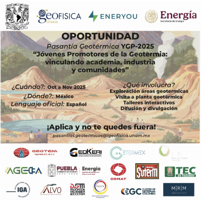 ENERYOU y UNAM anuncian convocatoria para la Pasantía Geotérmica 2025