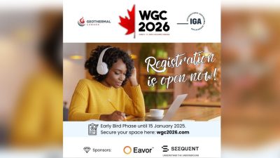 Inscripciones abiertas: Congreso Mundial de Geotermia 2026, Calgary – Canadá