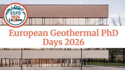 Convocatoria de resúmenes – Jornadas Europeas de Doctorado en Geotermia 2026; Leoben, Austria; 7-10 de abril de 2026