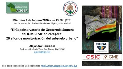 IGME-CSIC presentará el caso de Zaragoza como referente europeo en geotermia somera urbana
