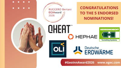 Anuncian los finalistas del Premio Europeo de Innovación Geotérmica 2026