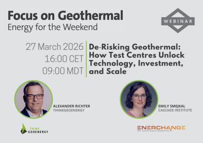 Focus on Geothermal Webinar – El papel crucial de los centros de prueba en la reducción de riesgos en geotermia; 27 de marzo de 2026