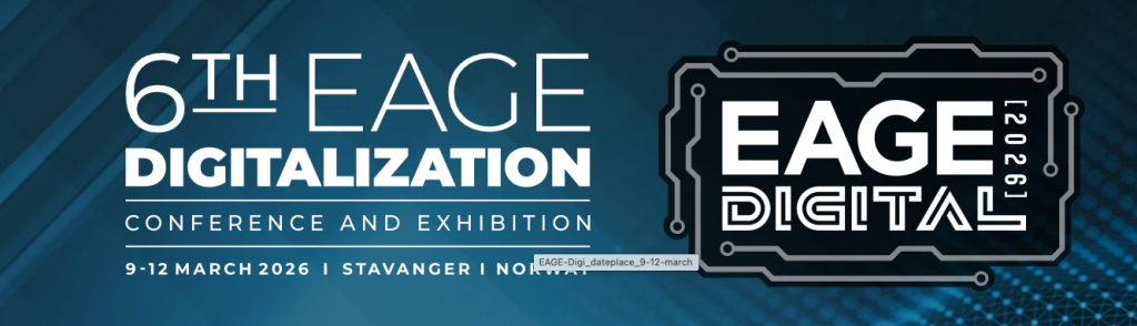 Banner advertising the 6th EAGE Digitalization Conference and Exhibition, Stavanger, March 9–12, 2026, with the EAGE Digital logo on the right.