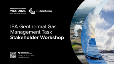 Inscripciones abiertas – Taller sobre gestión de gas geotérmico; 7 de junio de 2026; Calgary, Canadá